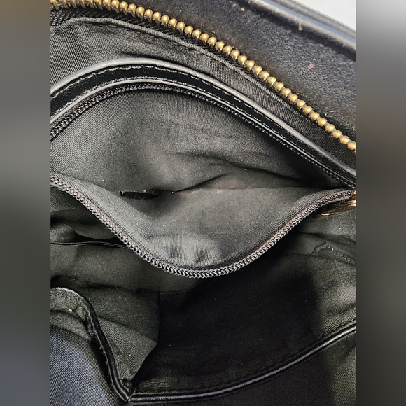 Urban Orginal Women's Brown/Black Leather Fringe  Animal Print Crossbody Bag - Picture 6 of 16